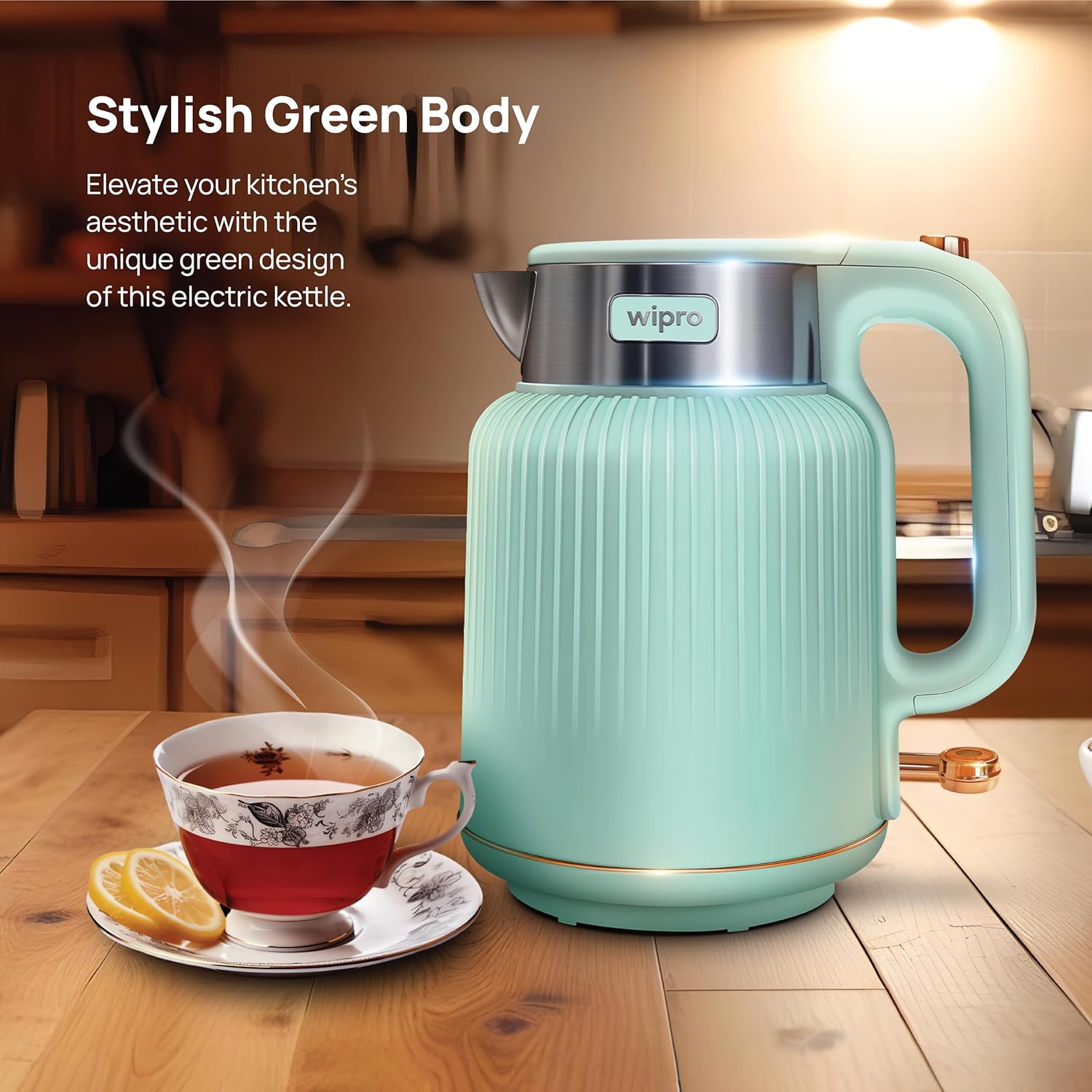 Wipro Elato BK215 Cool Touch Electric Kettle, 1.7 Litres,Anti-Rust Shield
